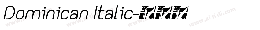Dominican Italic字体转换
